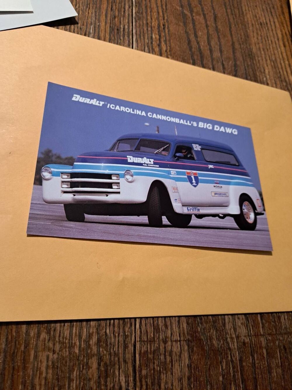 Vintage Duralt Big Dawg 1948 Chevy Sponsor Racing Driver Card
